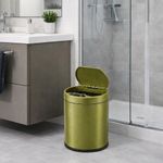 Lixeira Automatica Ouro 8 Litros Sensor Inteligente Inox Amarelo