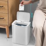 Lixeira Automatica 14l Cesto De Lixo Com Sensor Inteligente Branca