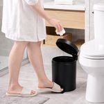 Lixeira Preta Inox 3 Litros Com Pedal Multiuso Black