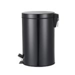 Lixeira Preta Inox 3 Litros Com Pedal Multiuso Black