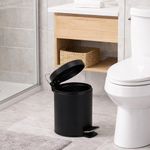 Lixeira Preta Inox 3 Litros Com Pedal Multiuso Black