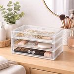 Organizador Maquiagem Cosmeticos Com 3 Gavetas Acrilico