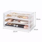 Organizador Maquiagem Cosmeticos Com 3 Gavetas Acrilico