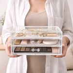 Organizador Maquiagem Cosmeticos Com 3 Gavetas Acrilico