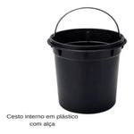 Lixeira Inox 8 Litros Luxo Pedal Cesto Lixo Removivel Retro Vintage Banheiro 8l Prateada