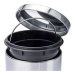 Lixeira Inox 8 Litros Luxo Pedal Cesto Lixo Removivel Retro Vintage Banheiro 8l Prateada
