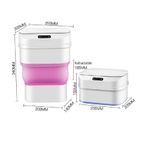 Lixeira Automatica Inteligente Sensor Smart Cesto Retratil A Prova D Agua Viagem Camping Rosa