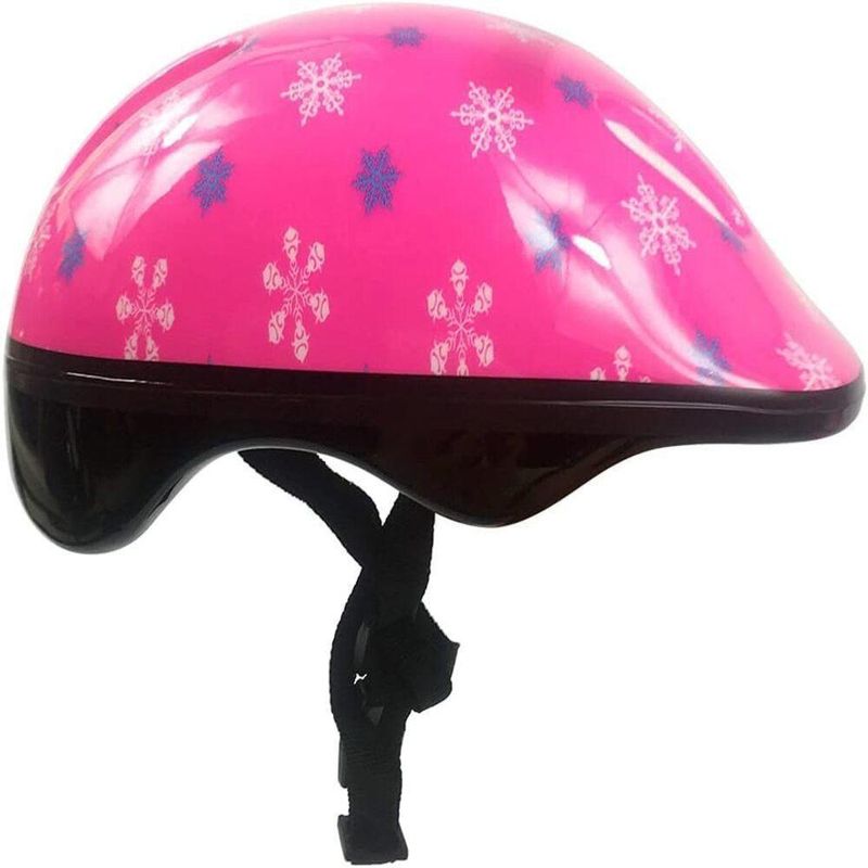 Kit Capacete Proteção Infantil Joelheira Cotoveleira Munhequeira 7 Peças Menina Rosa