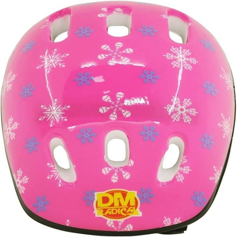 Kit Capacete Proteção Infantil Joelheira Cotoveleira Munhequeira 7 Peças Menina Rosa