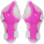 Kit Capacete Proteção Infantil Joelheira Cotoveleira Munhequeira 7 Peças Menina Rosa