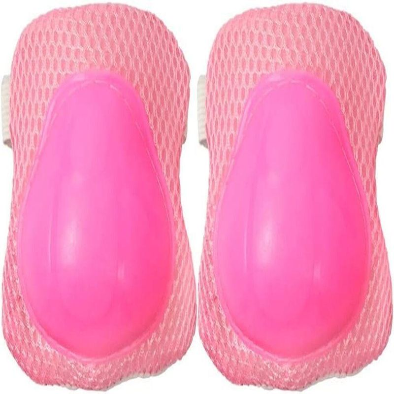 Kit Capacete Proteção Infantil Joelheira Cotoveleira Munhequeira 7 Peças Menina Rosa
