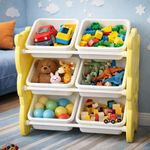 Estante Infantil 6 Gavetas Organizador 3 Prateleiras Nicho Multiuso Ursinho