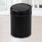 Lixeira Automatica Preta Grande 12 Litros Sensor Inteligente Cozinha Banheiro Inox Cesto Lixo Black