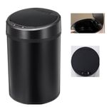 Lixeira Automatica Preta Grande 12 Litros Sensor Inteligente Cozinha Banheiro Inox Cesto Lixo Black