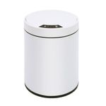 Lixeira Automatica Branca 8 Litros Sensor Inteligente Cozinha Banheiro Inox Cesto Lixo