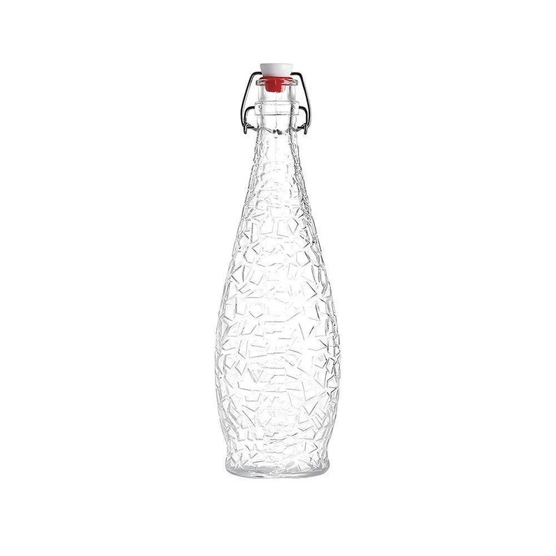 Garrafa Vidro 950ml Tampa Hermetica Licoreira Whisky Agua Suco Cachaca Vinho Suqueira Decorativa