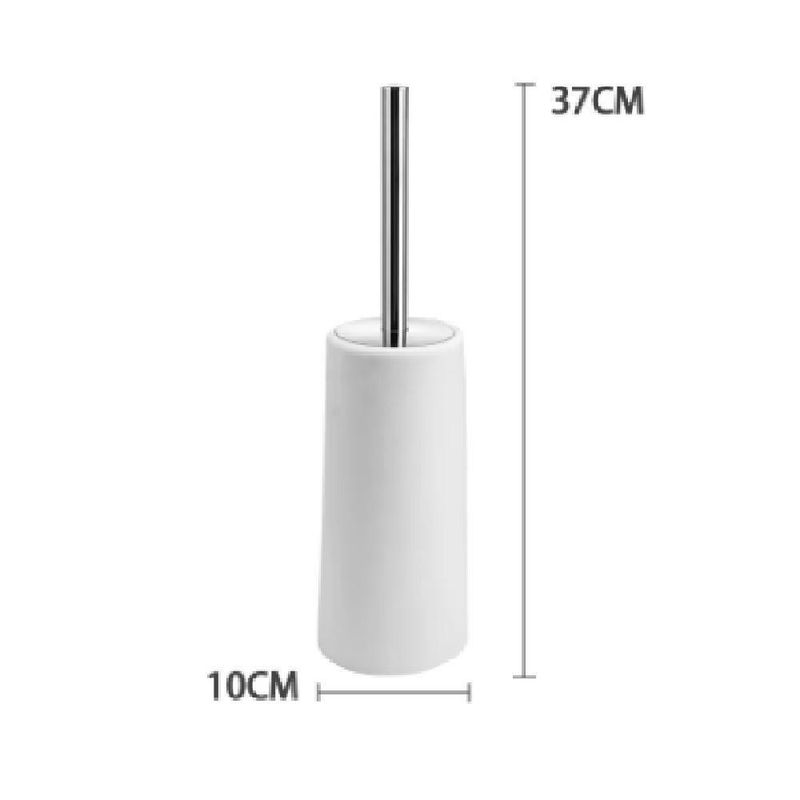 Escova Sanitaria Branca Inox Vassoura Banheiro Suporte Vassourinha Privada Limpar Vaso