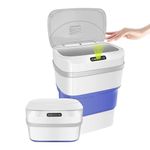 Cesto De Lixo Retratil Smart Lixeira Automatica Sensor Inteligente A Prova De Agua Azul