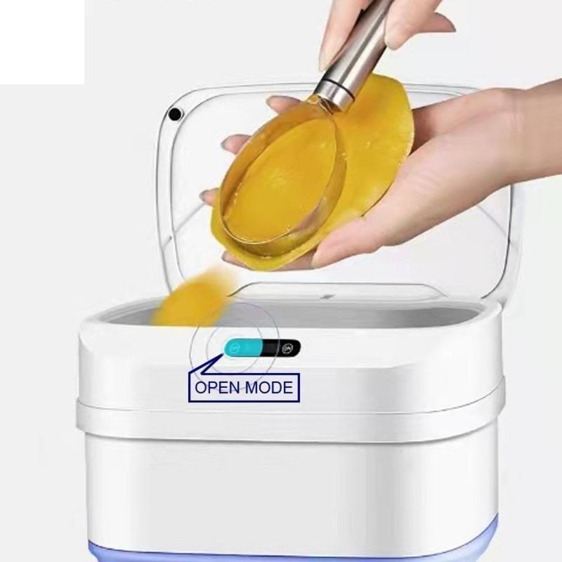 Cesto De Lixo Retratil Smart Lixeira Automatica Sensor Inteligente A Prova De Agua Azul