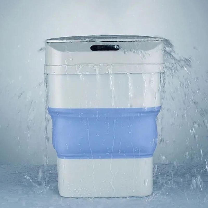 Cesto De Lixo Retratil Smart Lixeira Automatica Sensor Inteligente A Prova De Agua Azul