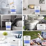 Cesto De Lixo Retratil Smart Lixeira Automatica Sensor Inteligente A Prova De Agua Azul