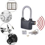 Cadeado Com Alarme 2 Em 1 Sensor Movimento Anti Roubo Sirene 110db