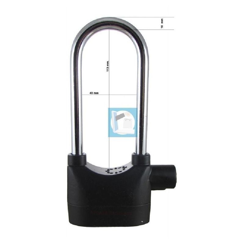 Cadeado Com Alarme 2 Em 1 Sensor Movimento Anti Roubo Sirene 110db