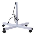 Lupa Estetica Luminaria Articulada Aluminio Rodinhas Tripe 120 Leds Aumento 10x Branca Bivolt