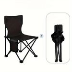 Cadeira Praia Camping 70cm Dobravel Preta Bolsa Transporte