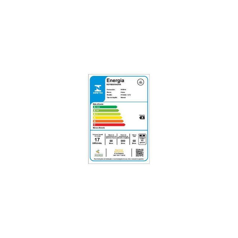 Frigobar Philco PFG85P 5 Níveis Temperatura 68L 110V