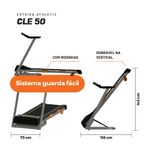 Esteira Elétrica Athletic Cle 50 16km/h 130kg Suportados Inclinação Eletrônica 12 Níveis 13programas 110V