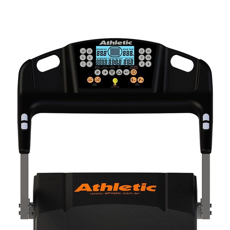 Esteira Elétrica Athletic Cle 50 16km/h 130kg Suportados Inclinação Eletrônica 12 Níveis 13programas 110V