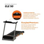 Esteira Elétrica Athletic Cle 50 16km/h 130kg Suportados Inclinação Eletrônica 12 Níveis 13programas 110V