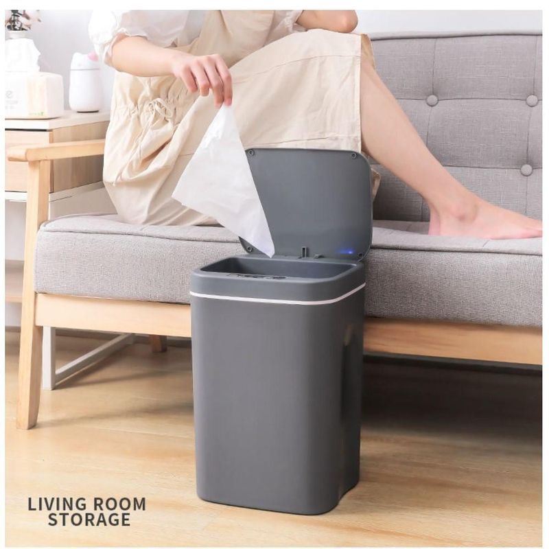Lixeira Automática 12 Litro Sensor Inteligente Cesto De Lixo