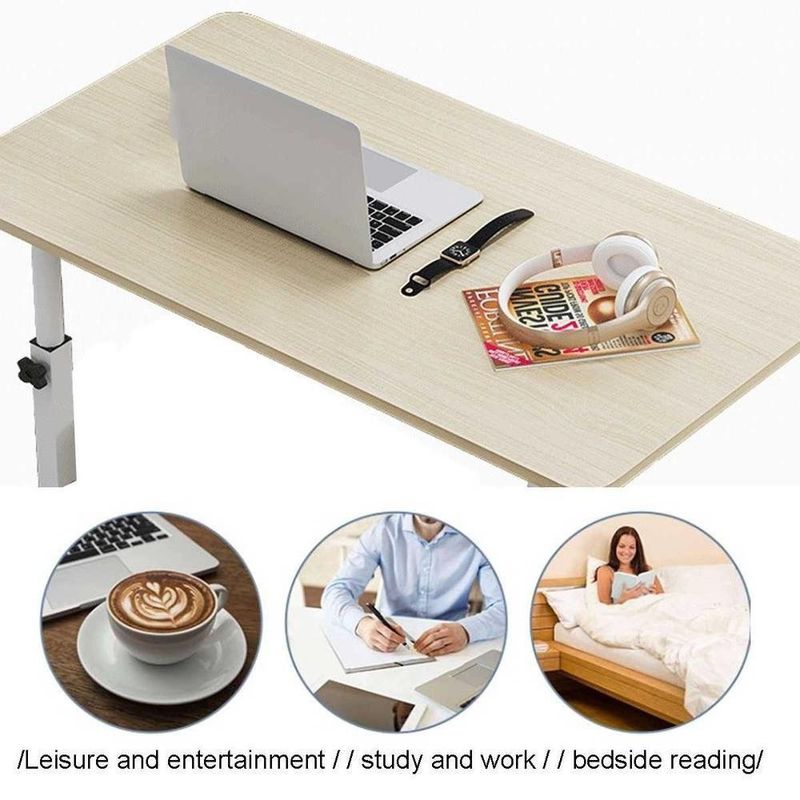 Mesa Multiuso Notebook Estudo Com Altura Regulavel Rodinhas