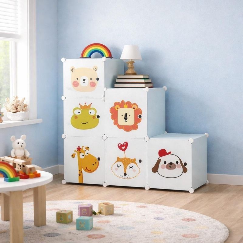 Guarda Roupa Infantil Armario Modular 6 Portas Organizador