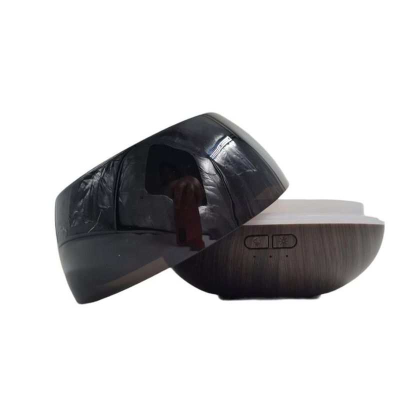 Difusor Aromas Led C/Base Madeira Umidificador Aromatizador marrom
