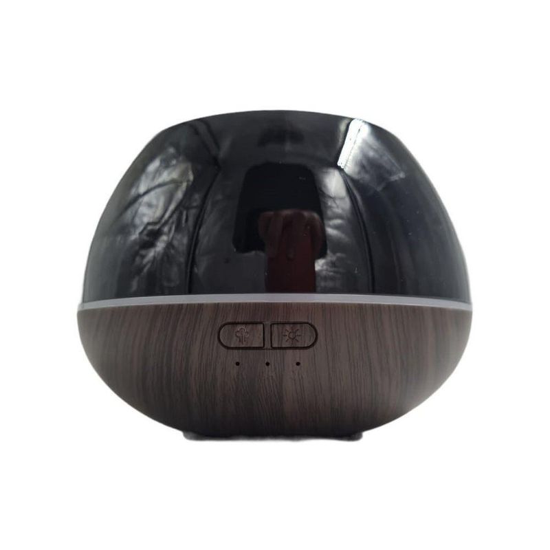 Difusor Aromas Led C/Base Madeira Umidificador Aromatizador marrom