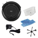 Aspirador Robô Aspira, Passa Pano, Varre WAP W90 Preto Autonomia De Até 1h40 3 Modos De Limpeza Filtro Lavável Bivolt