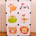 Armário Infantil 6 Portas Modular Roupas Brinquedo Sapato