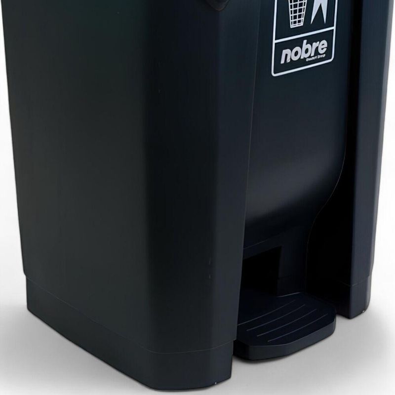 Lixeira Plástica Com Pedal 50l Cinza áreas Externas Grande - Nobre