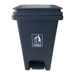 Lixeira Plástica Com Pedal 20l Cinza Banheiros Cozinhas - Nobre