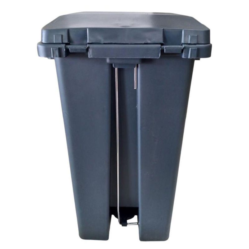 Lixeira Plástica Com Pedal 20l Cinza Banheiros Cozinhas - Nobre
