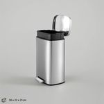 Lixeira De Pedal 5l Em Inox Com Balde Interno Removível