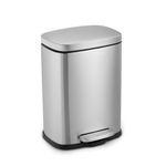 Lixeira De Pedal 5l Em Inox Com Balde Interno Removível