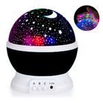 Luminária Projetor Estrelado 360º Galaxy Star Master – Luz Mágica Para Quarto E Festas Preto