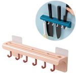Suporte De Cozinha Porta Talheres Facas Faqueiro 6 Ganchos - Azul