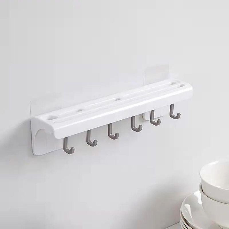 Suporte De Cozinha Porta Talheres Facas Faqueiro 6 Ganchos - Azul