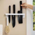 Suporte De Cozinha Porta Talheres Facas Faqueiro 6 Ganchos - Azul