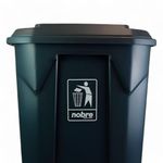 Lixeira Plástica Com Pedal 100l áreas Externas Cinza Grande - Nobre